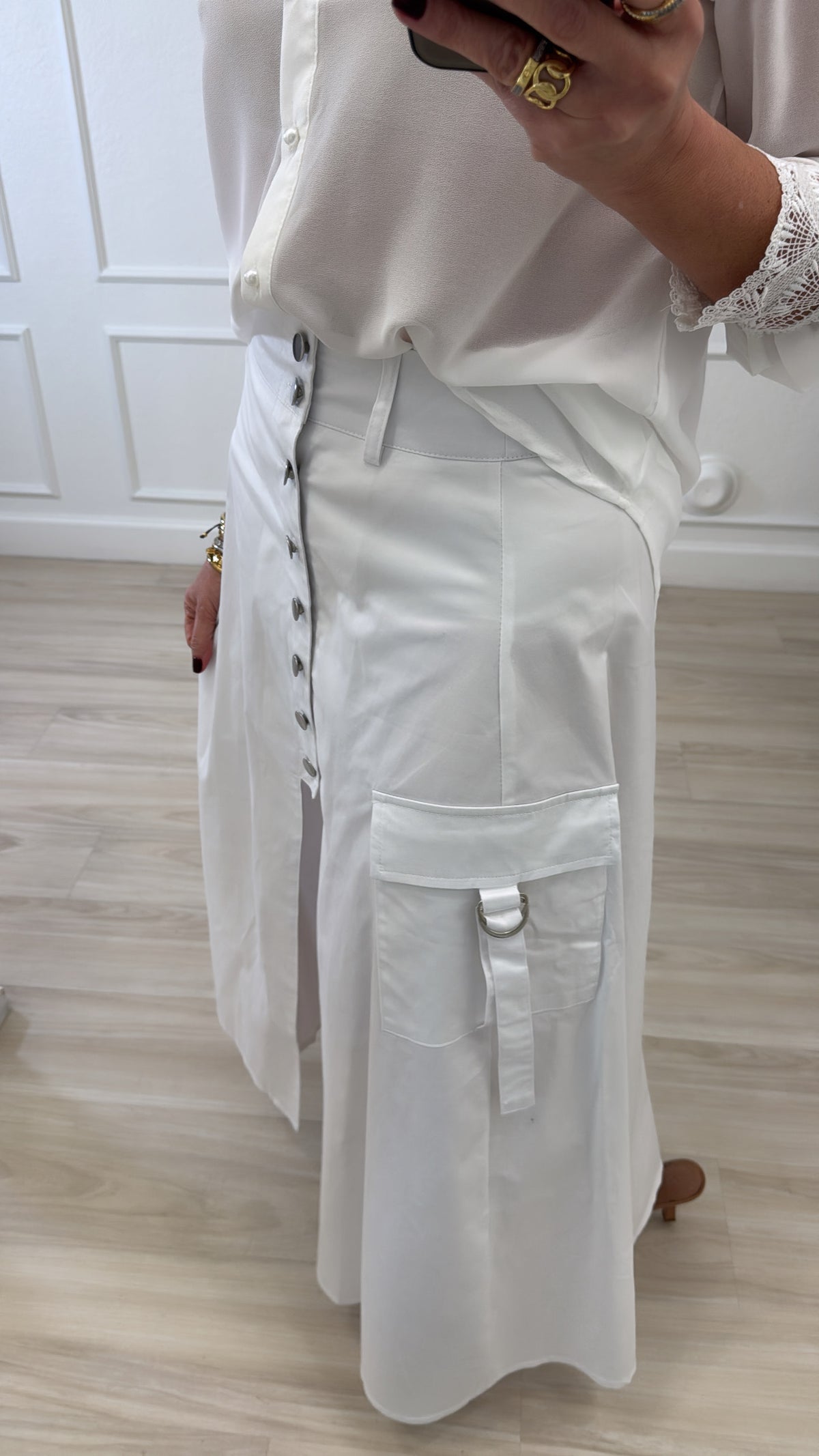 White skirt
