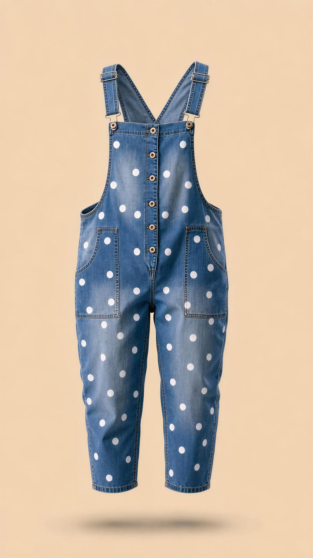 Polka dot overalls