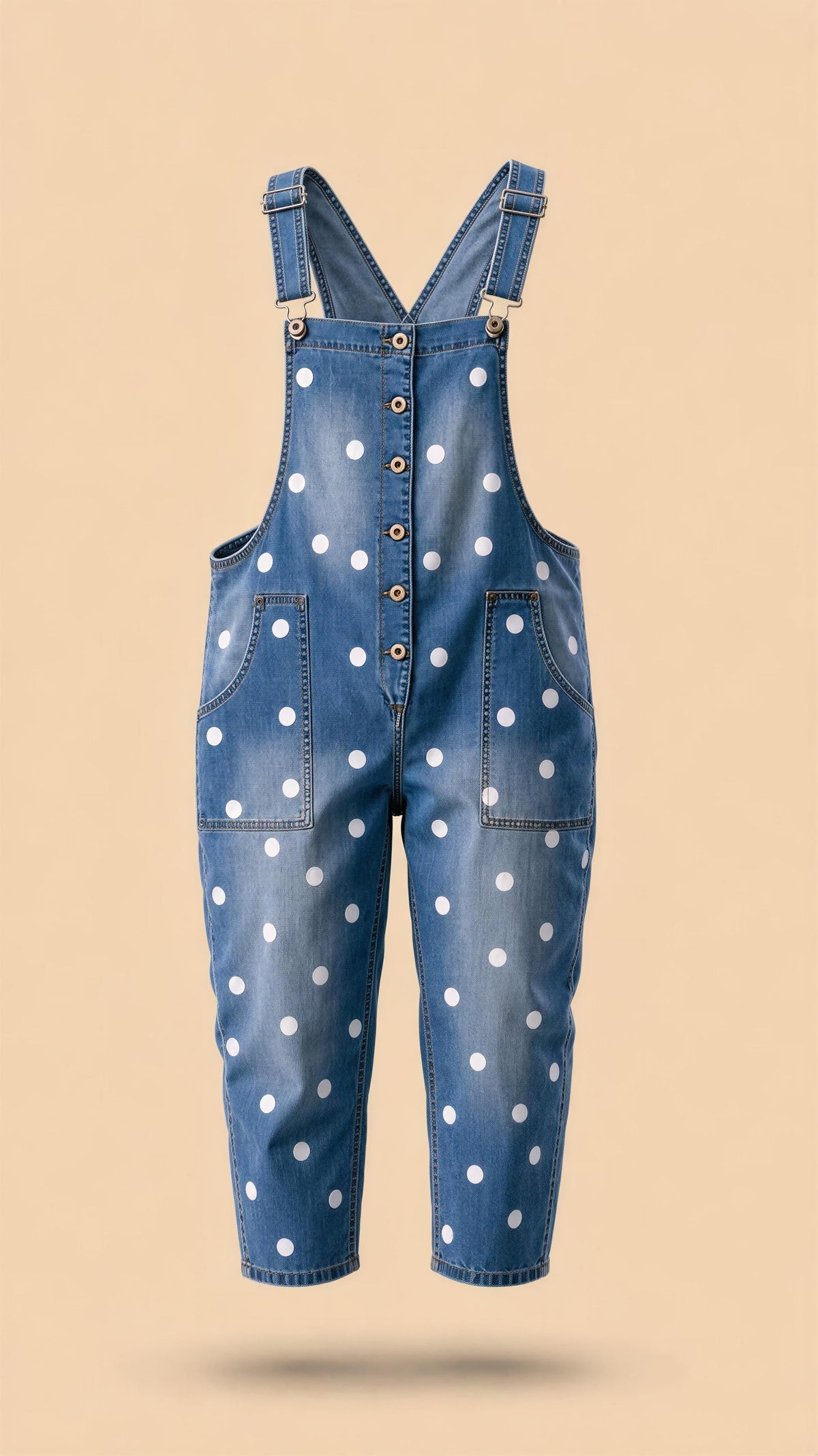 Polka dot overalls