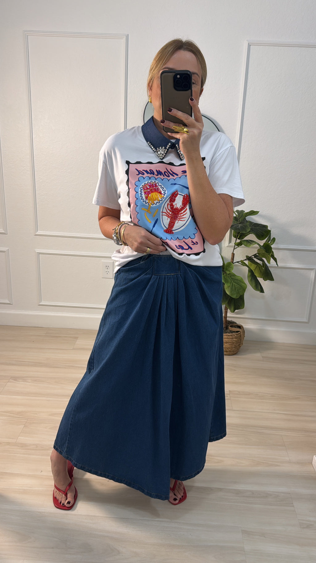 Denim skirt