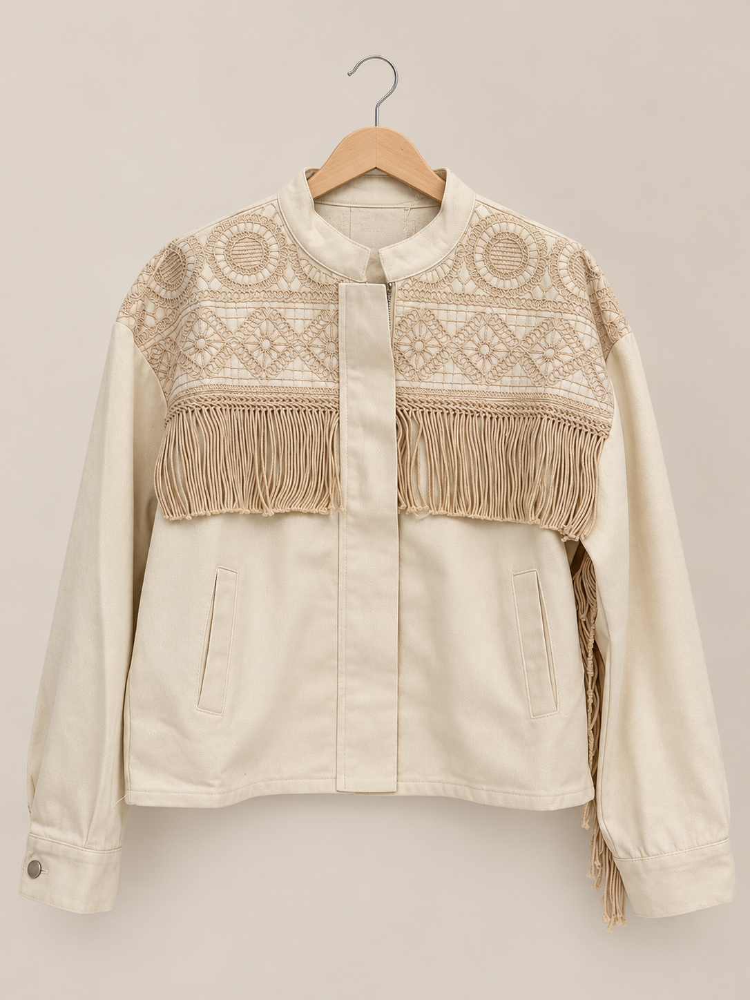 fringe/embroidery jacket
