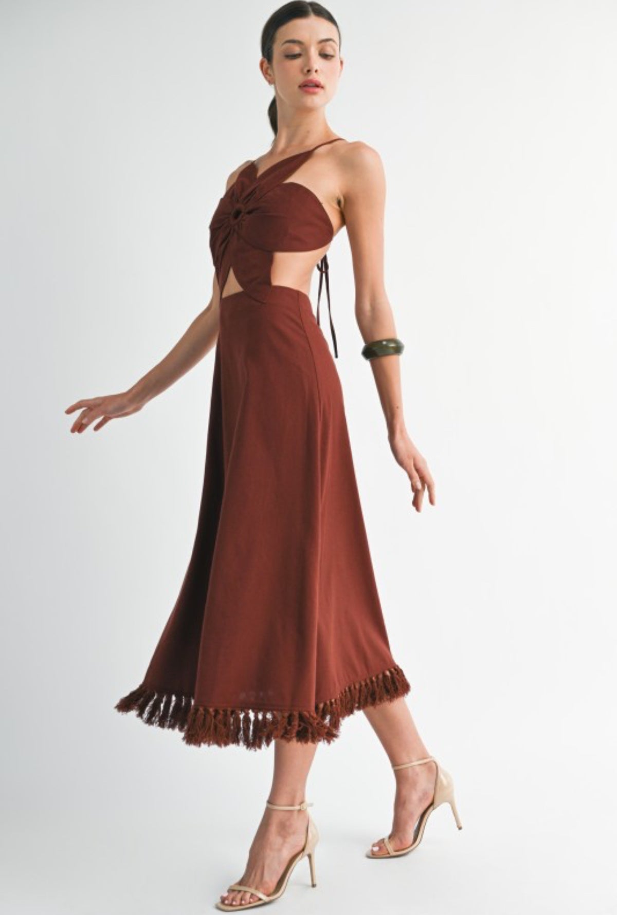 Linen/brown dress