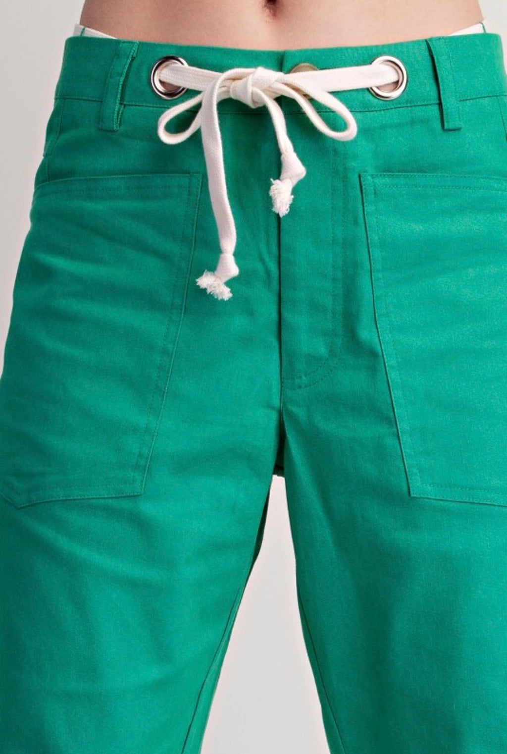 Green barrel pants