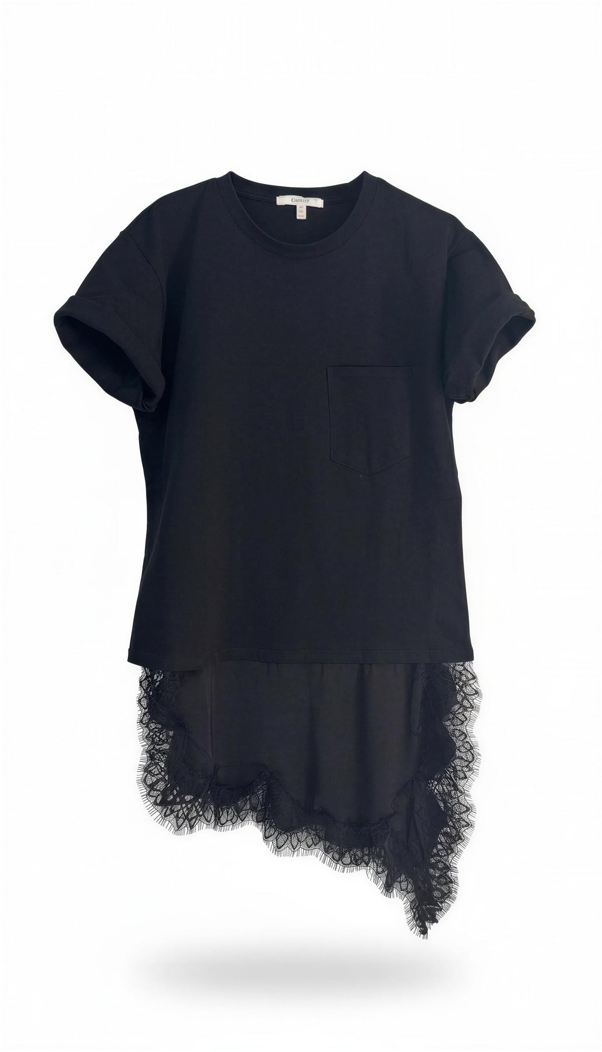 Lace/black t shirt
