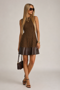 Milano Leather Trim Dress