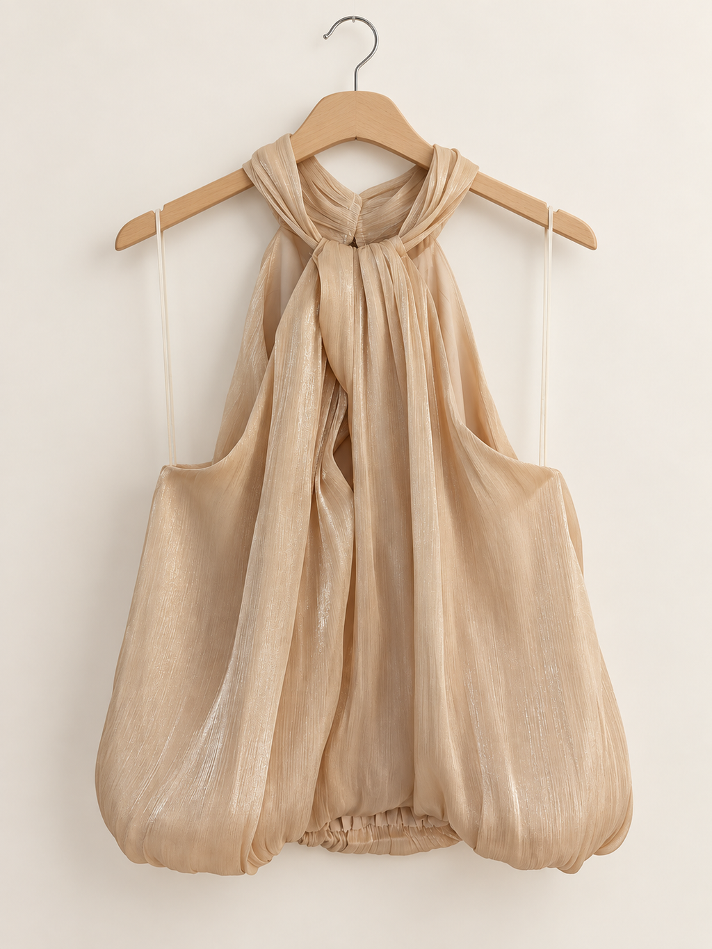 Champagne Shimmer Halter Top