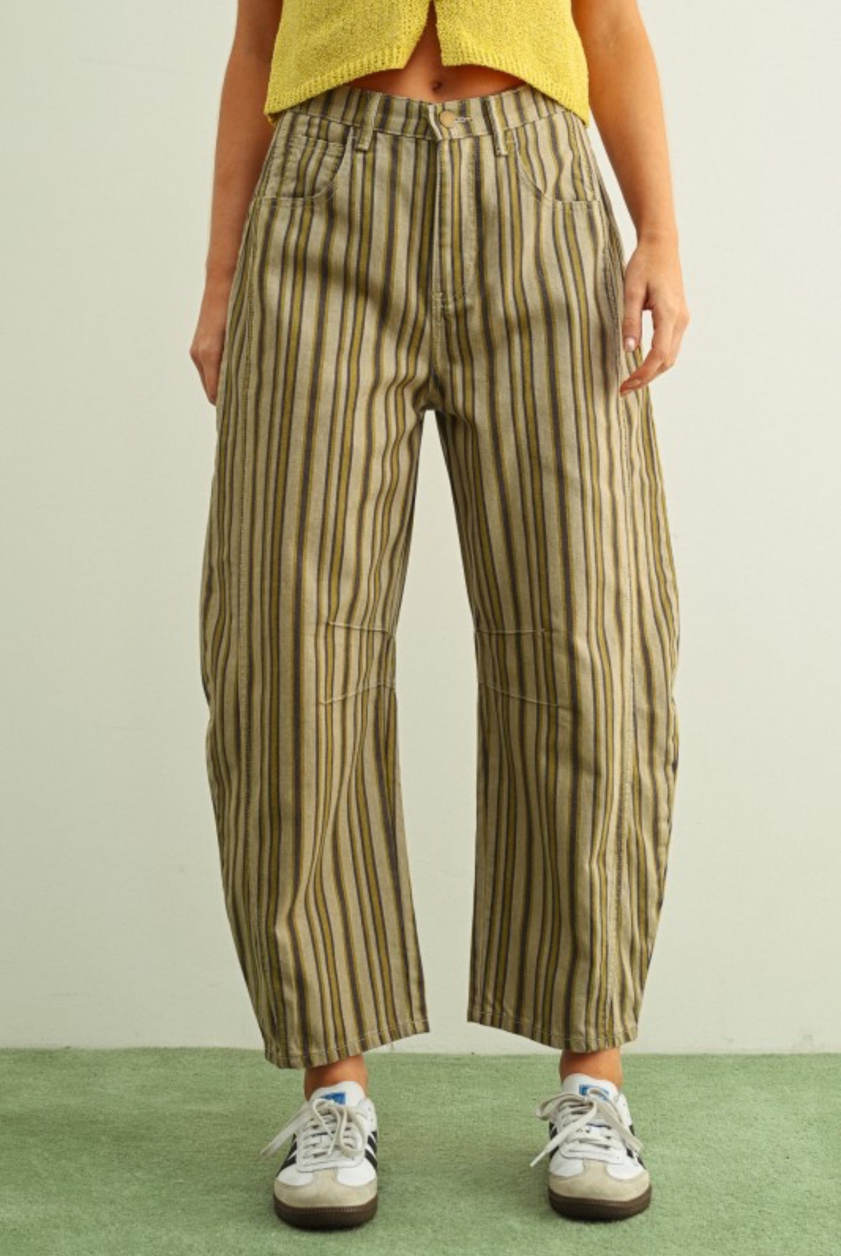 Brown multi barrel pants