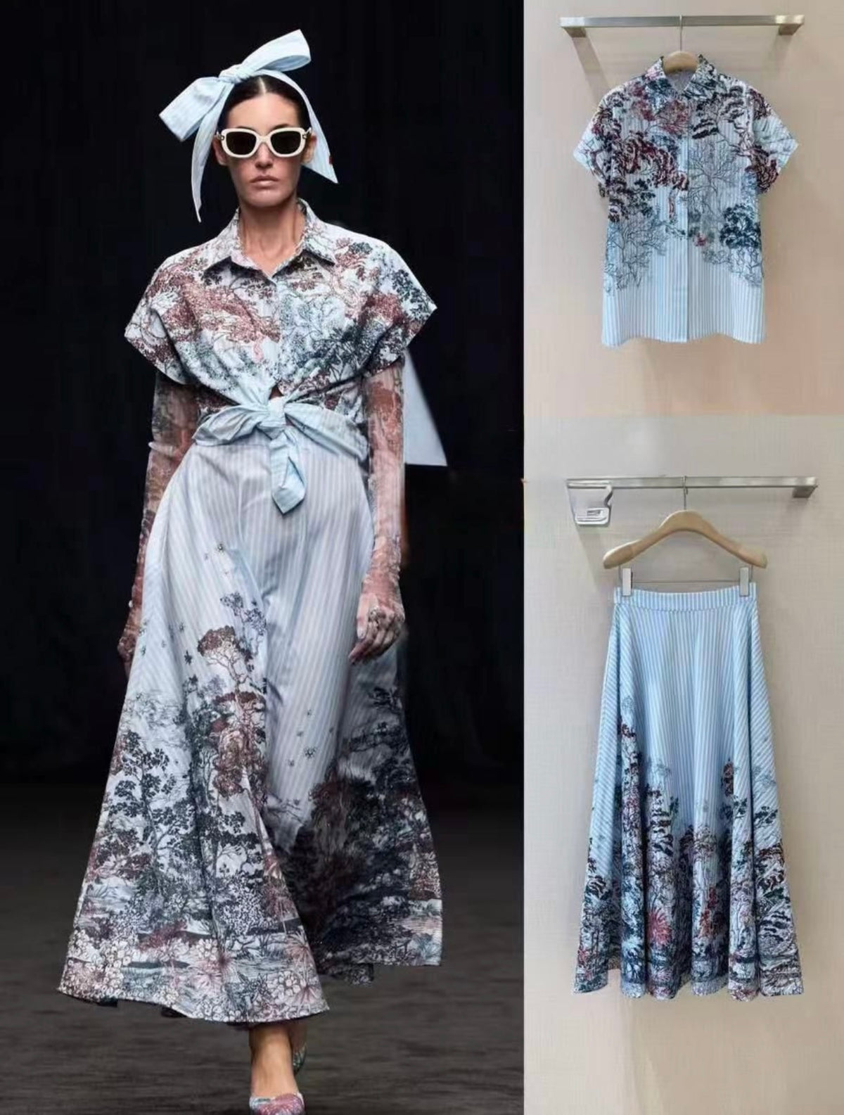 flowers/stripes set