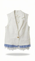 Lace/stretch vest