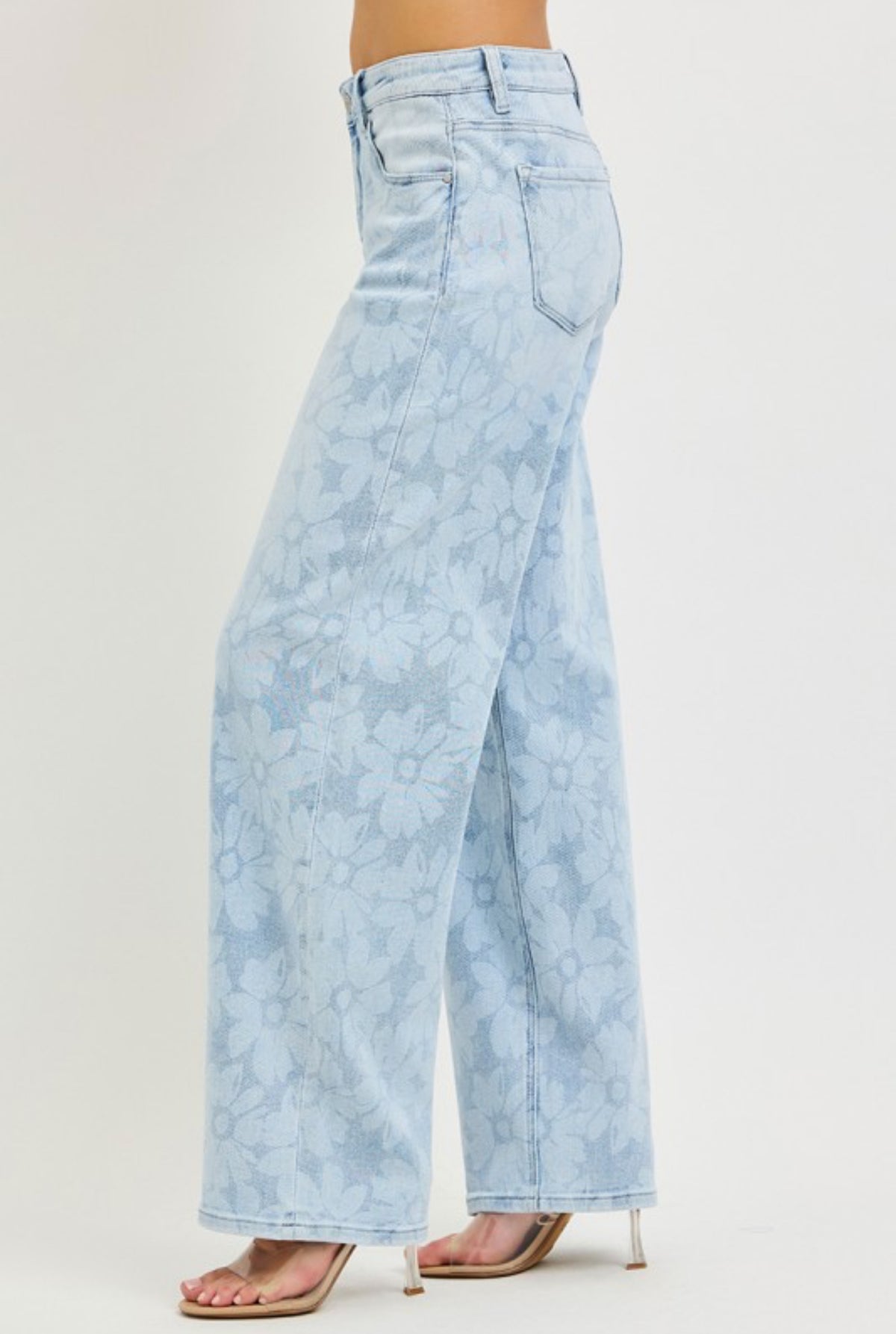Floral/stretch jeans