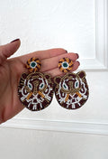 embroidered earrings