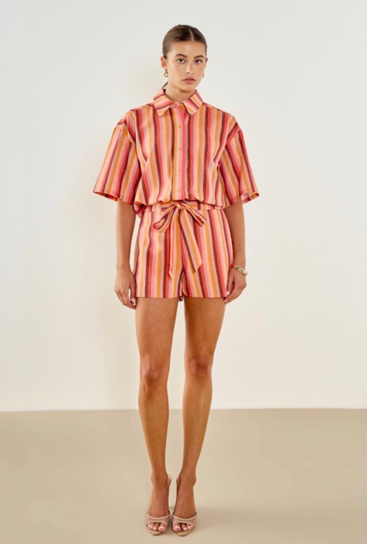 Multicolor stripe print set