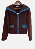 Brown/denim sweaters