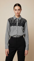 plaid/lace shirt