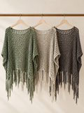 knitted blouse with fringe