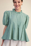 green striped blouse
