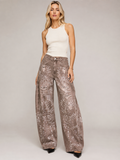 Floral barrel pants