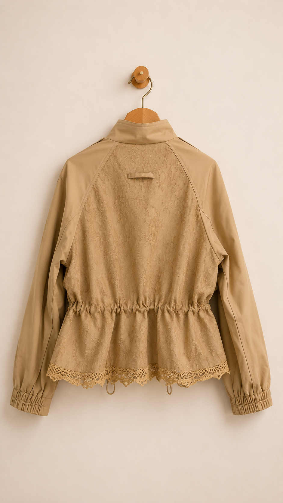 Kaki/lace jacket