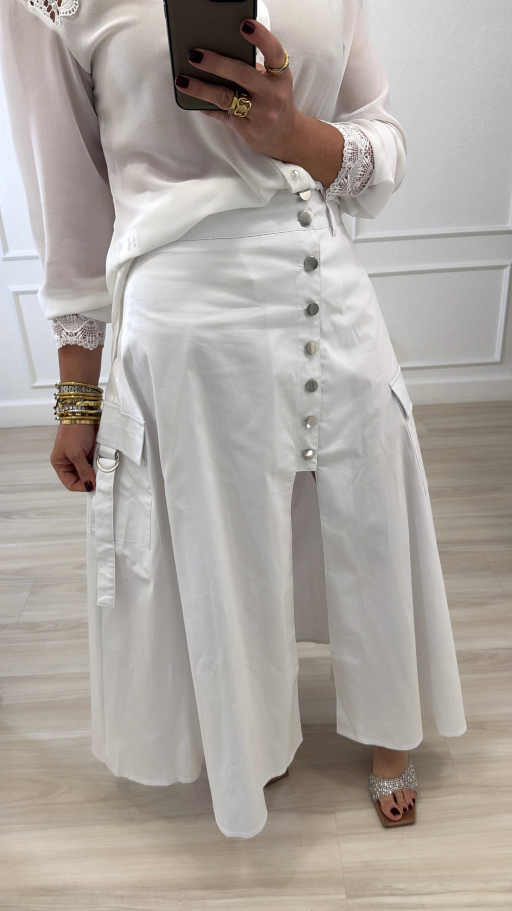 White skirt