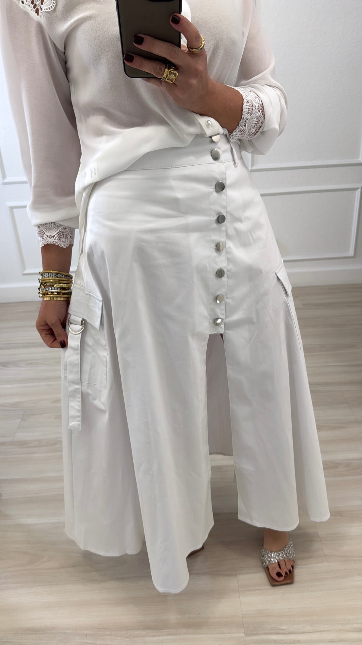 White skirt