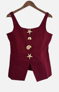 burgundy Vest