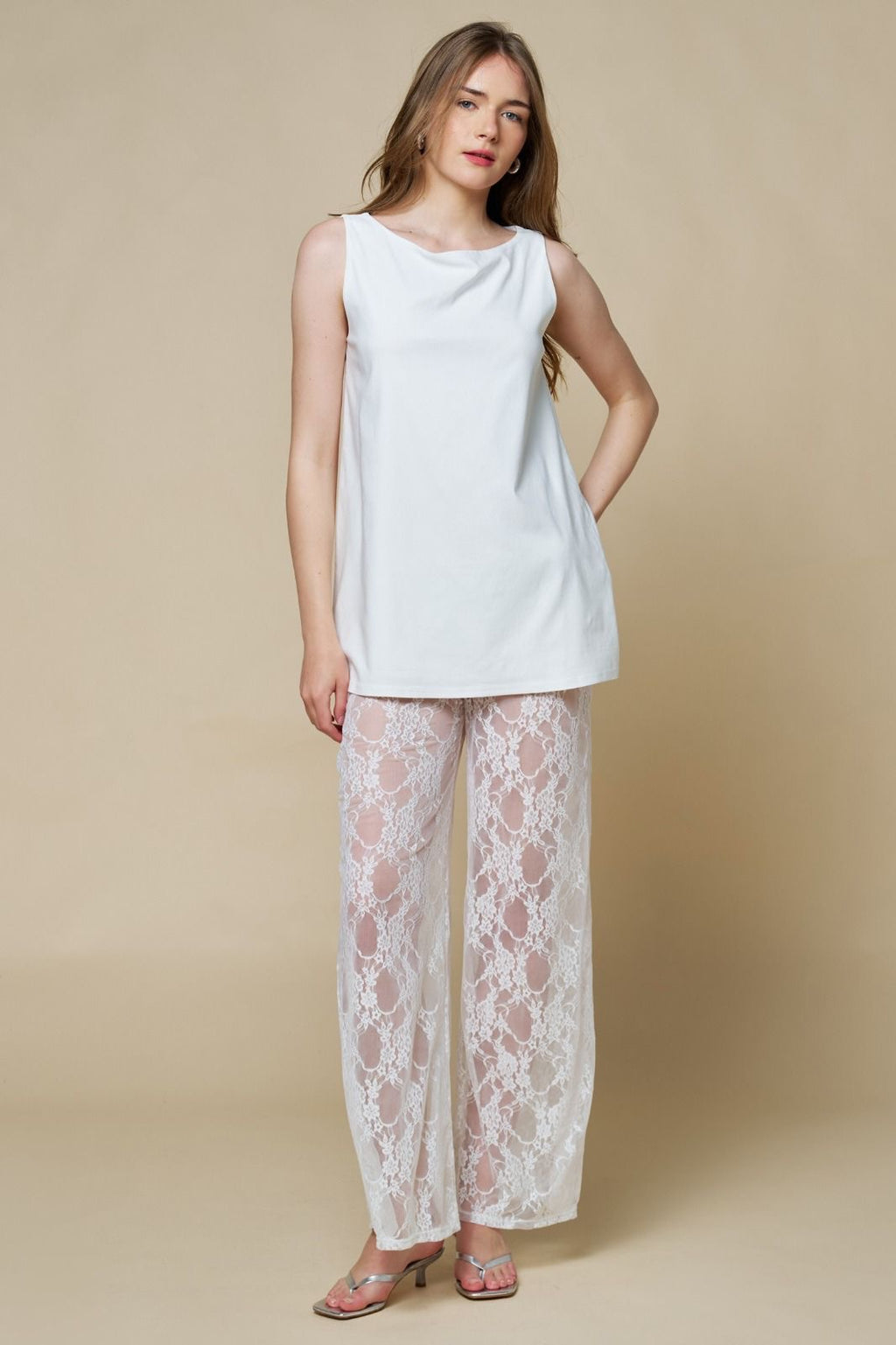 Lace/white set