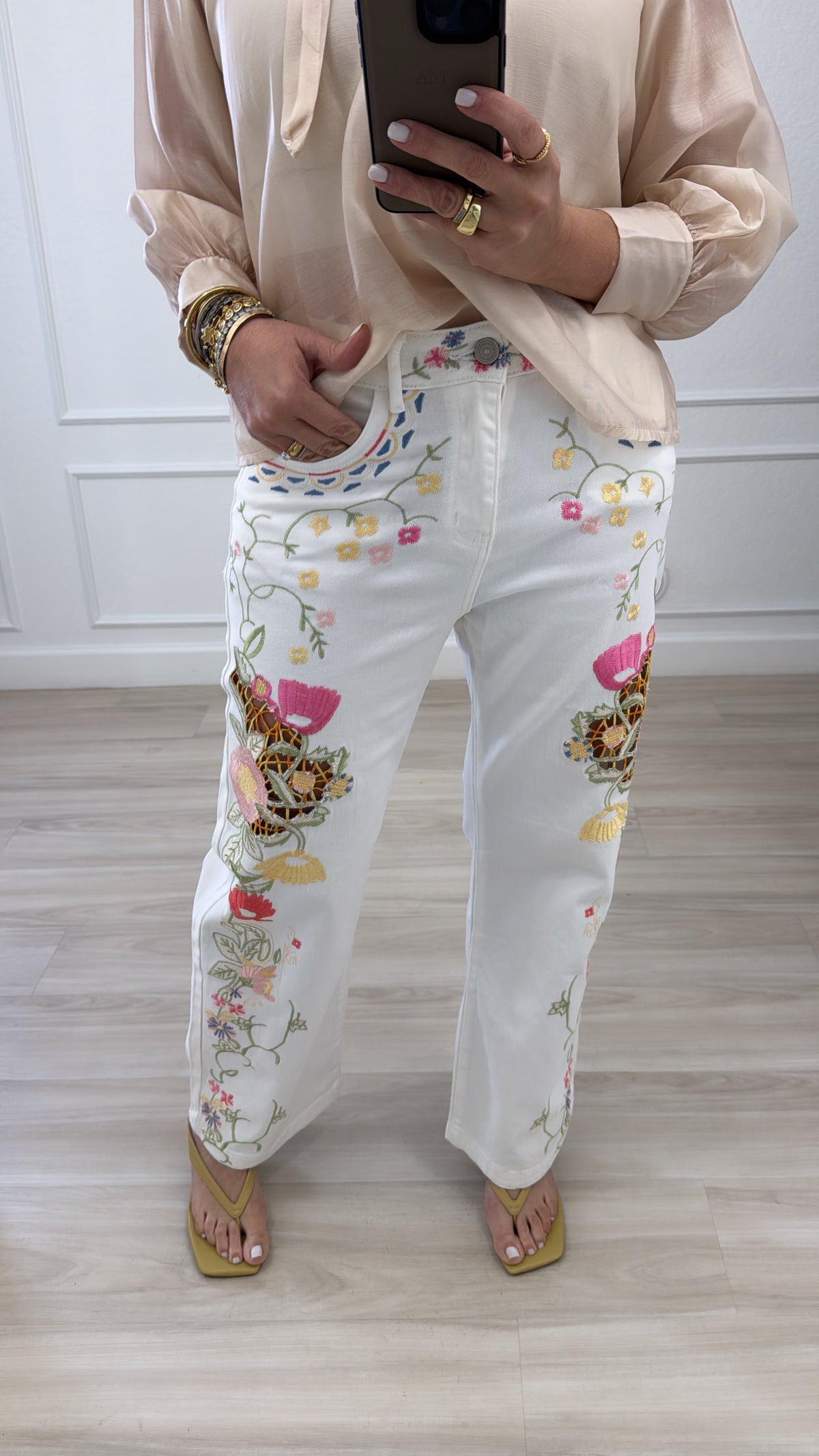 embroidery pants