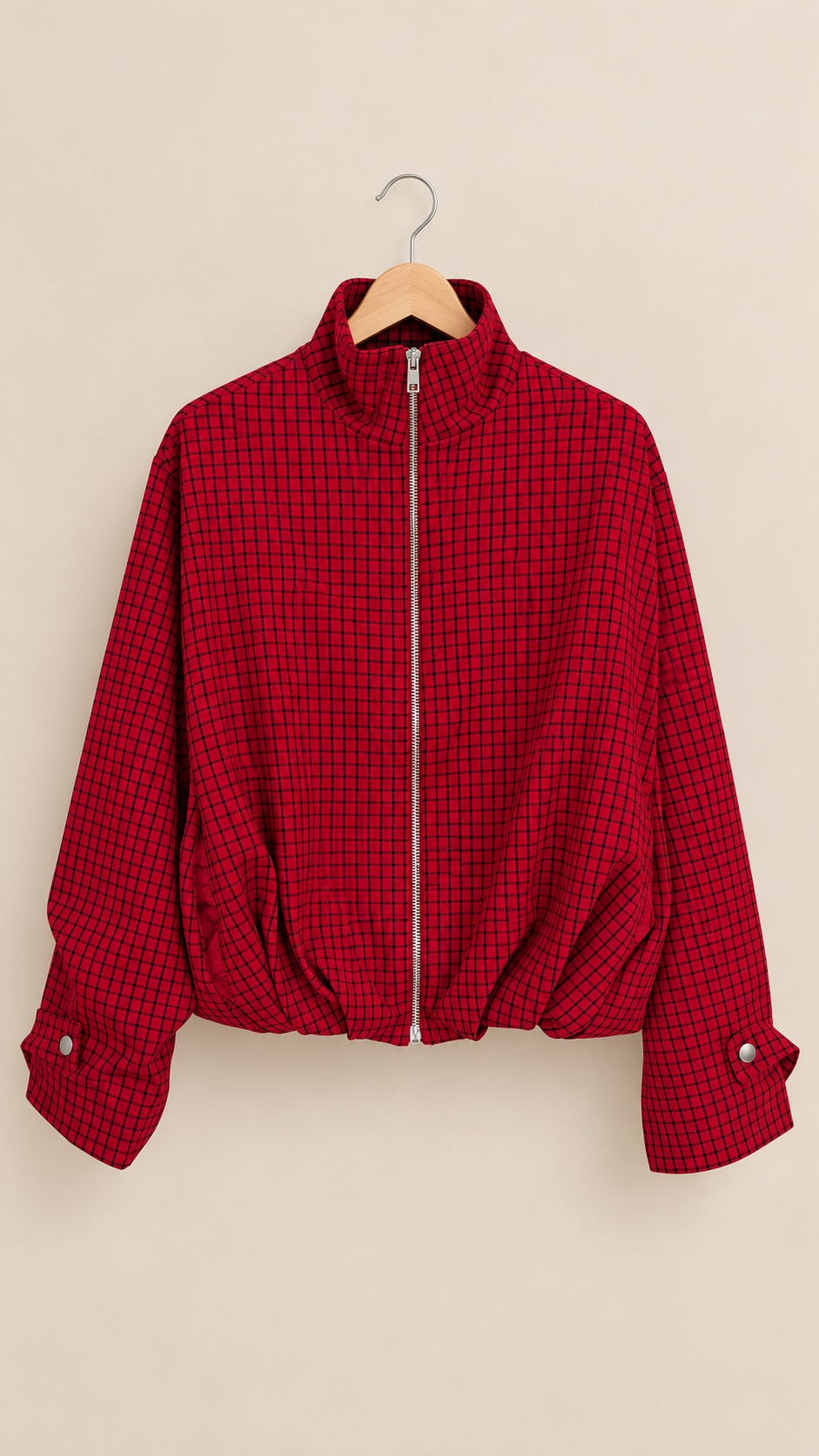 plaid bomber jacket