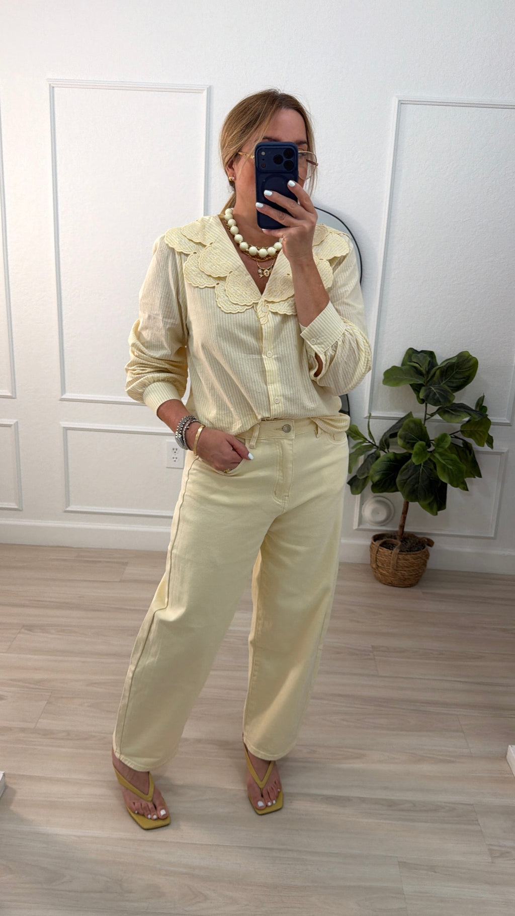 Yellow blouse