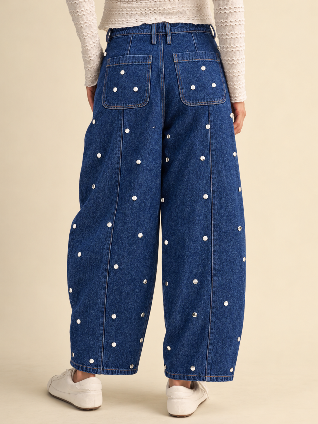 Tachas barrel jeans