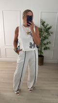 embroidered linen set