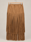 Suede skirt
