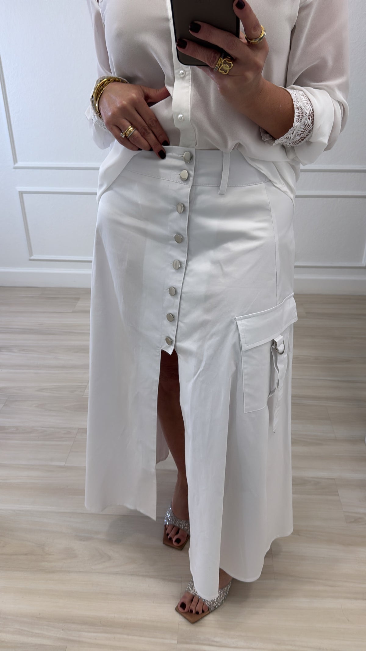 White skirt