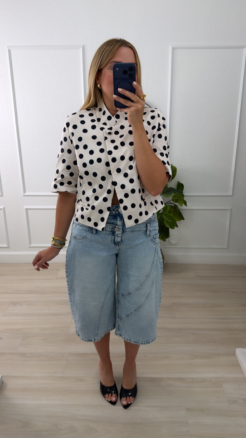Double waistband/stretch Bermuda