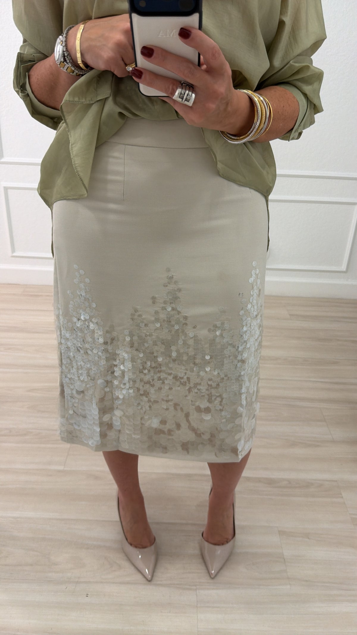 sequin skirt