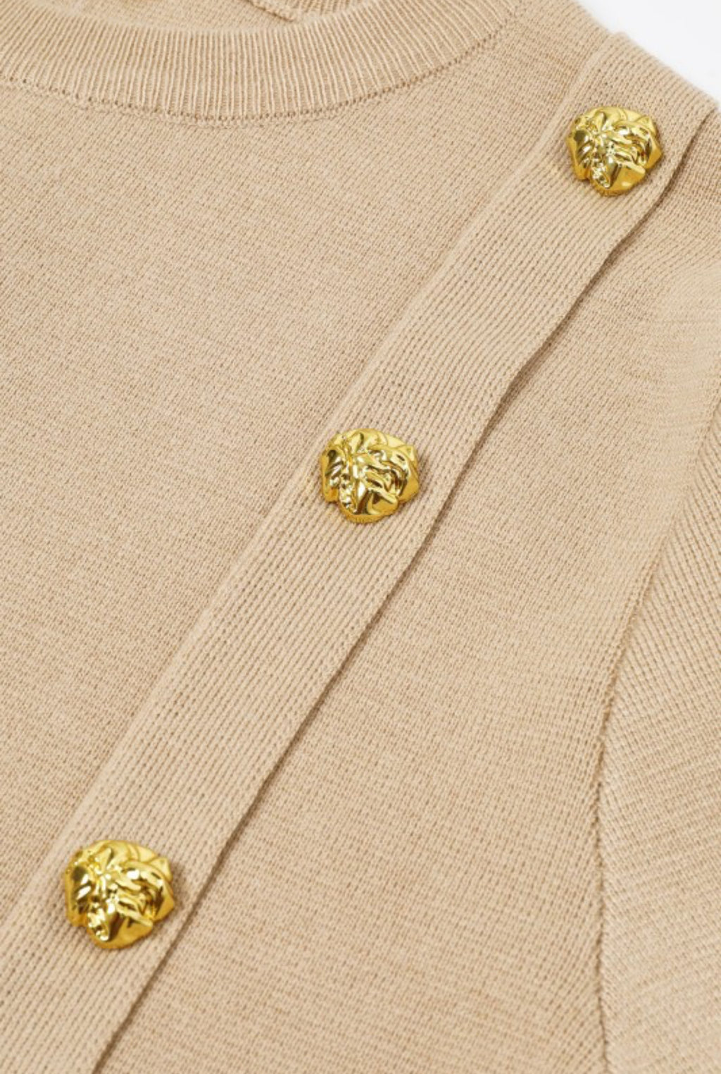 beige knitted sweater