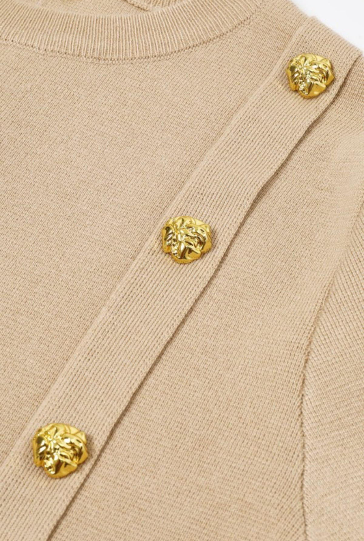 beige knitted sweater