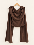 Draped Cape/brown Top