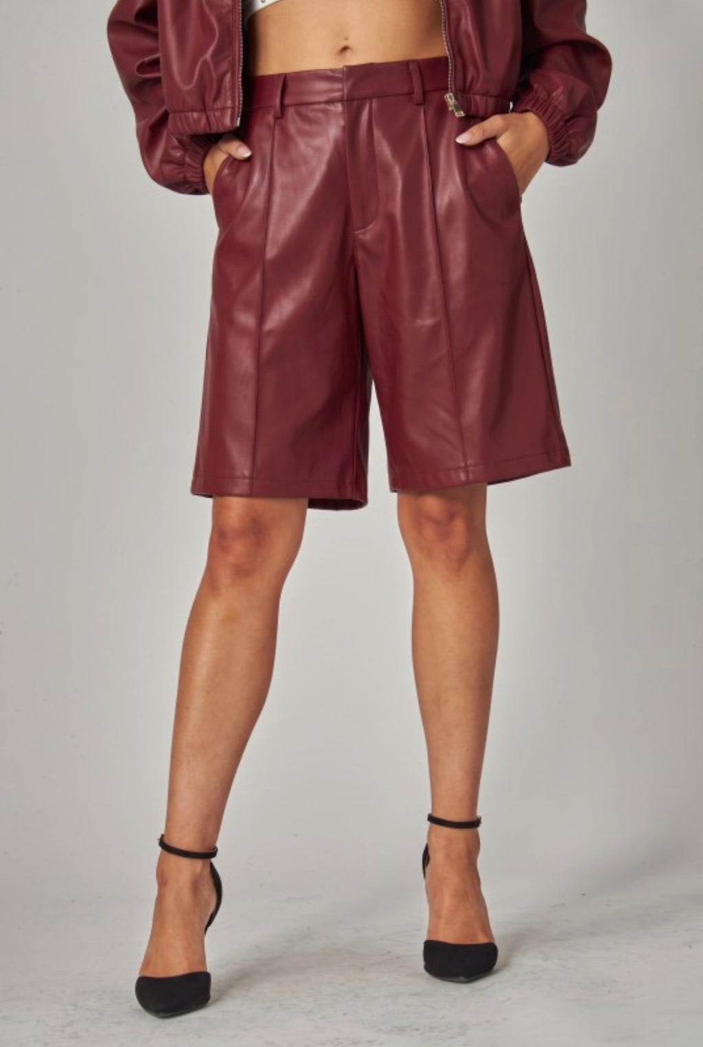 Burgundy/leather set