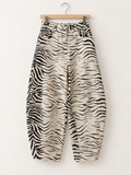 Zebra barrel pants