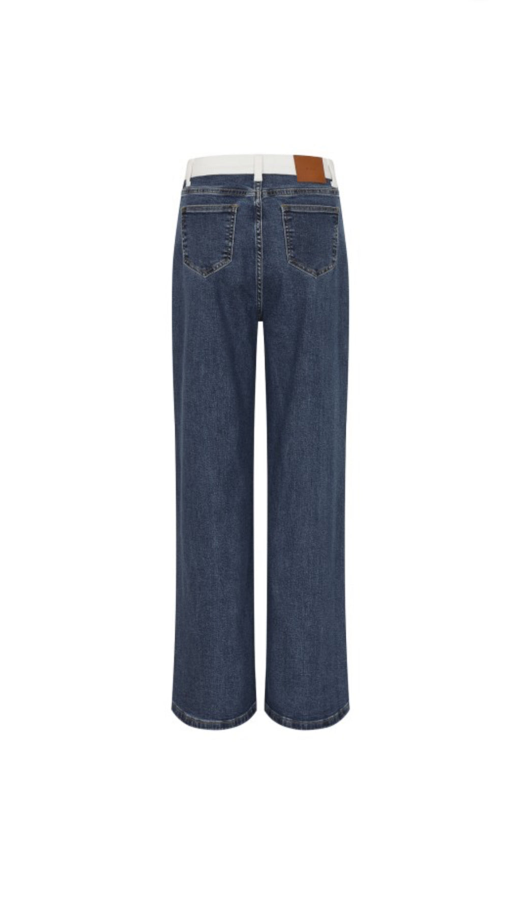 white waistband Stretch jeans