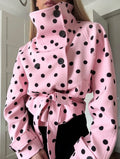 Polka/pink jacket
