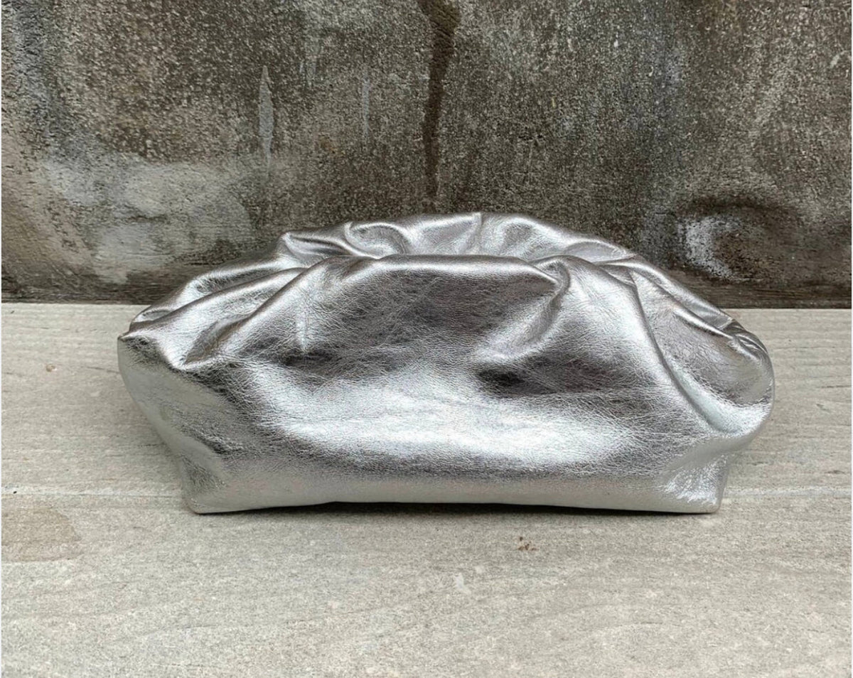 Silver hand bag