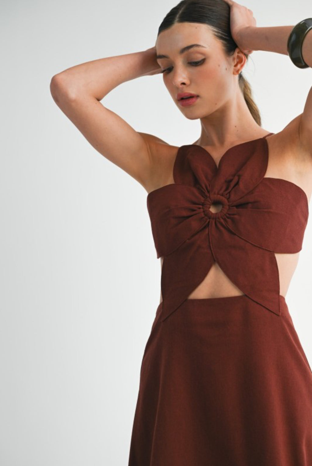 Linen/brown dress