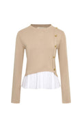 beige knitted sweater