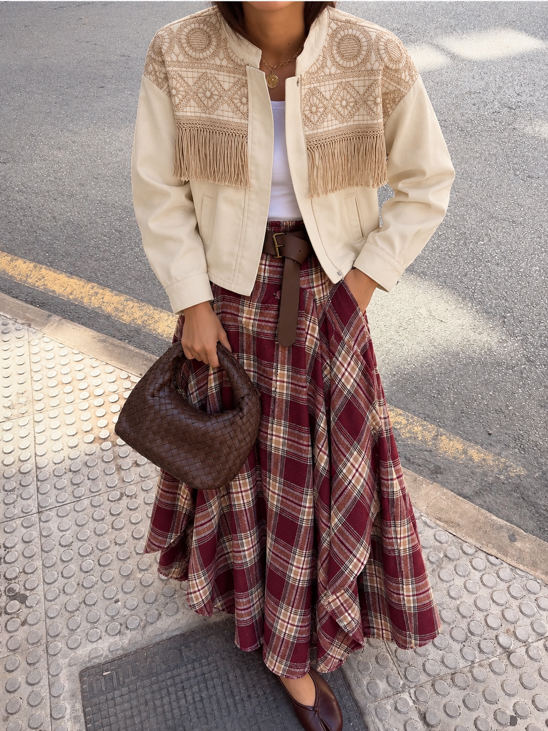 plaid skirt