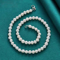 925 silver pearl necklace