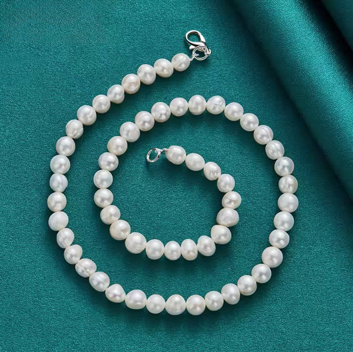 925 silver pearl necklace