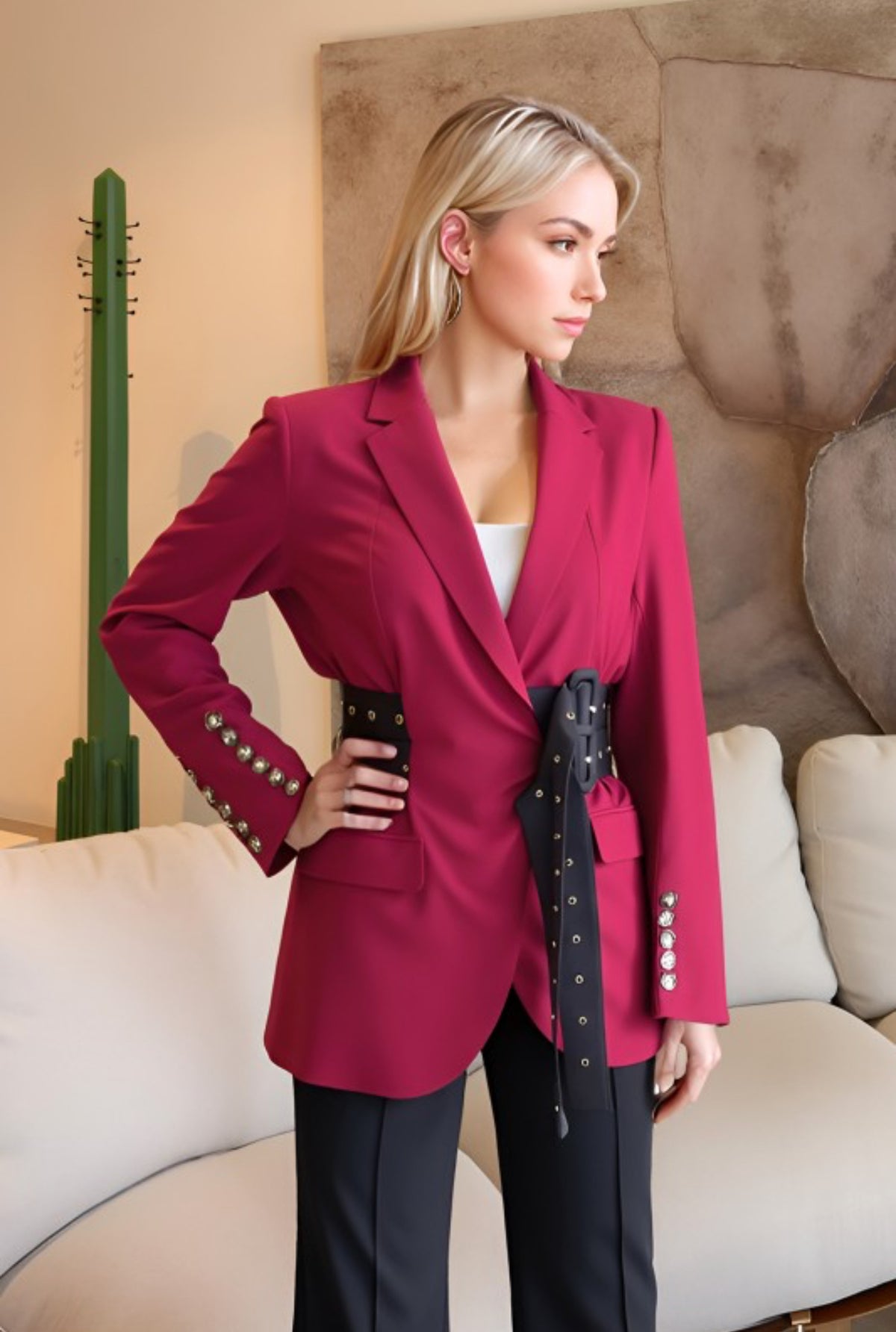 Double Belt Blazer