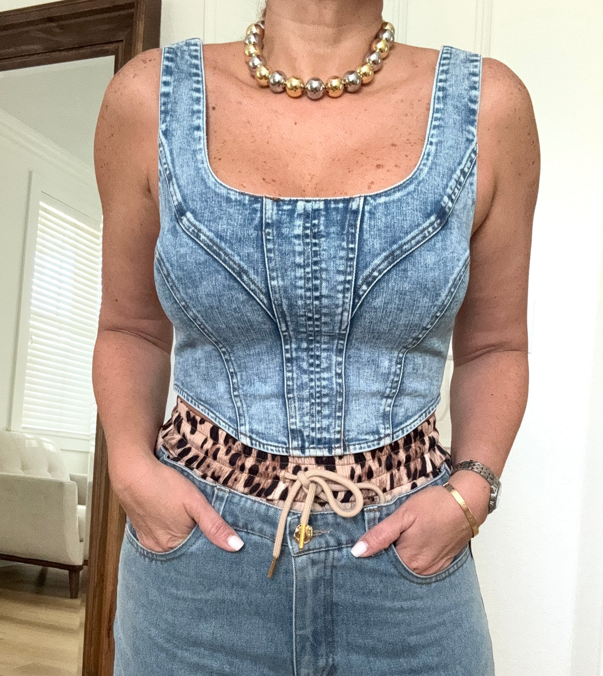 Denim top
